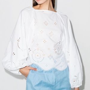 Ganni White Blouse
